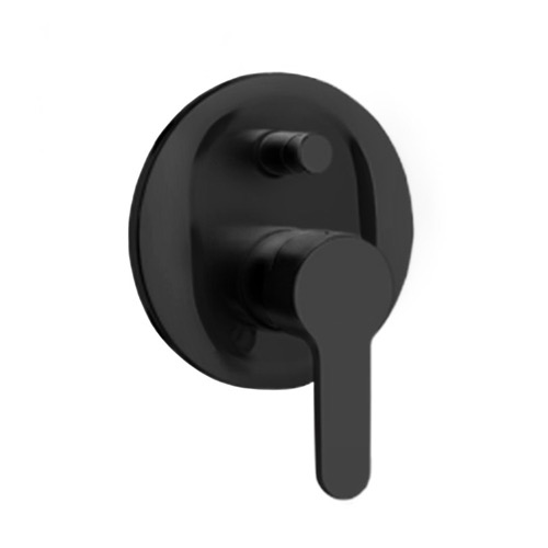 Matte Black Wall Mounted Diverter, Rough-In Valve Included Remer W09NO